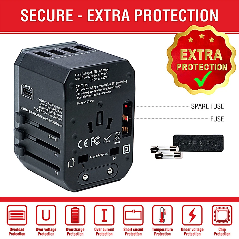 USB C Plug UK PD 65W Travel Fast Charger Type C Adapter Cable For iPhone Samsung - Image 2 of 4