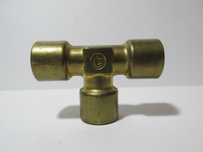 Live Steam Large Scale 1/8 NPT Brass TEE - New Train Parts