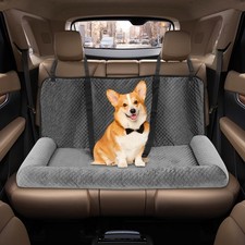 Grey Dog Car Seat, 115*45*45cm Large Dog Car Bed,Car Seat Mount Pet Seat Modern