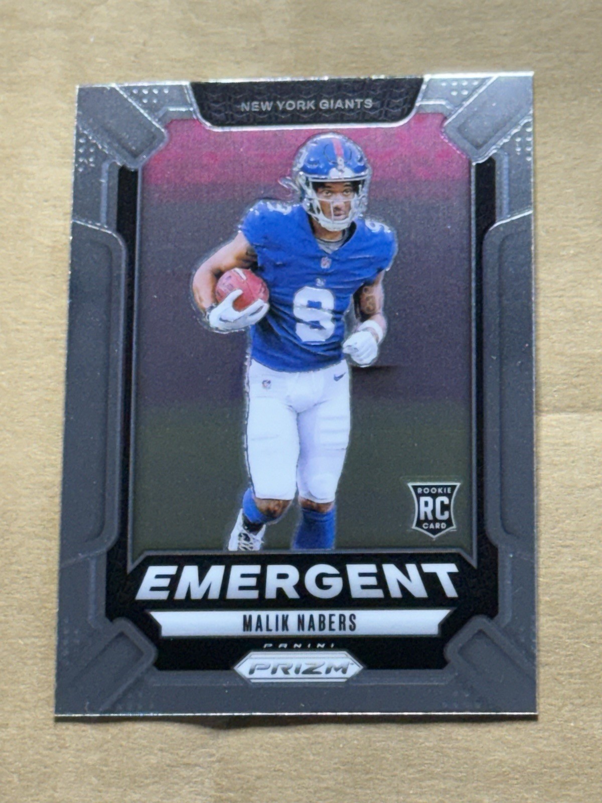 2024 Prizm Malik Nabers Emergent Rookie Insert Card # 6 NYG WR RC