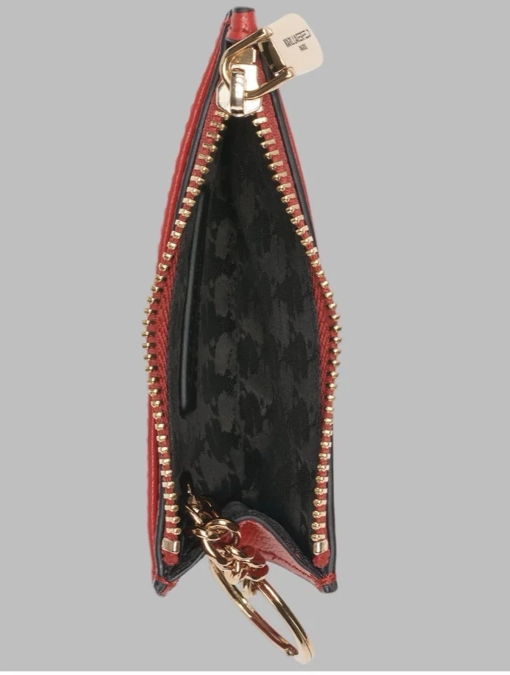 Karl Lagerfeld Paris Rosa Caliente Tarjetero Estuche Tarjeta de Crédito Cartera NUEVO (H3) Foto 4 de 4