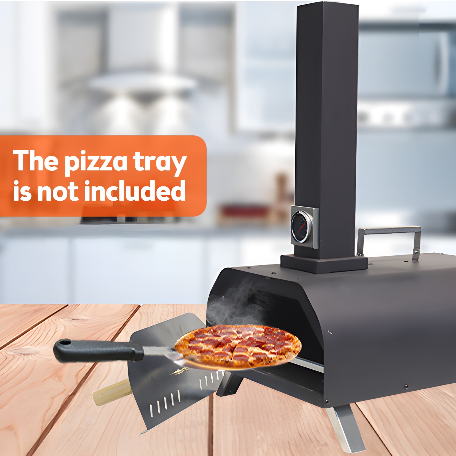 Wood Fired Outdoor Pizza Oven Portable Stainless Steel Wood Pellet - Main Image