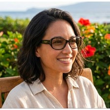 Maui Jim Nalani Dark Tortoise Butterfly Glasses Frames 61-16-126 MJ295-10