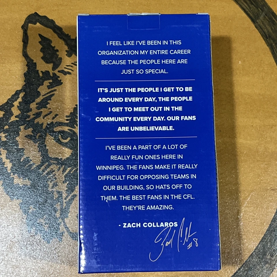 Quarterback Zach Collares Edición Limitada Bobblehead #8 Winnipeg Blue Bombers Foto 3 de 4