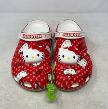 Crocs Hello Kitty Red Classic Clog Red/White Polka Dots Unisex M8/W10 US Women