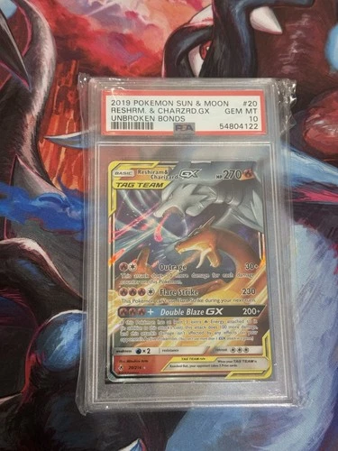 Reshiram & Charizard Gx 20/214 Unbroken Bonds Pokemon PSA 10