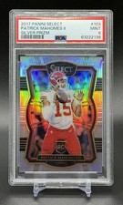 2017 Panini Select🏈Patrick Mahomes ll Silver Prizm RC💥PSA 9💥Premier Level💥