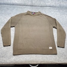 Tommy Hilfiger Sweater Men's Size 2XL Brown/Green Long Sleeve Crew Neck