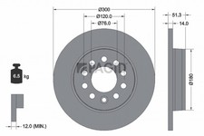 2x Bremsscheibe PAGID 56452NC für VW MULTIVAN T7 STM STN CALIFORNIA Camper STC
