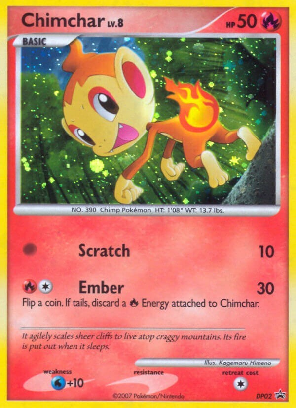 Chimchar - DP02 - Black Star Promo [Holo] - MP - Pokemon - Read Desc.