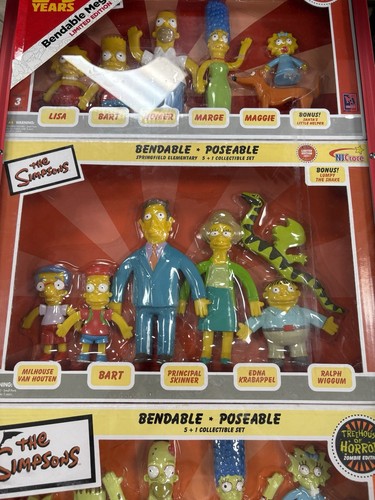 2014 The Simpsons 25th Anniversary LE/1000 Bendable Figure Double Sided Mega Set - Picture 3 of 11