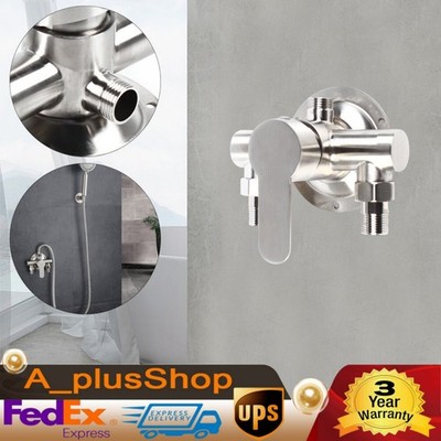 Shower Tap Control Bath Mixing Valve Mixer Faucet Hot&Cold Kit Wall Mount Steel