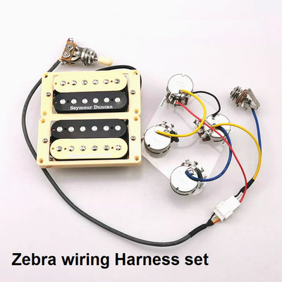 Seymour Duncan SH-1N & SH-4 Humbucker Pickups Zebra 4C with YE frame 2V2T wiring