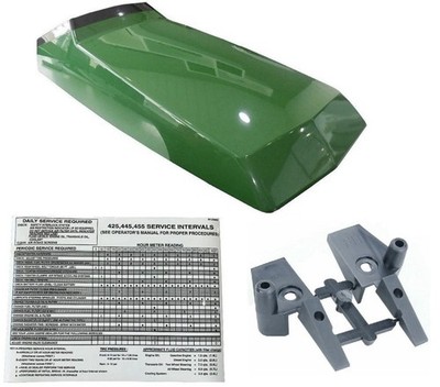 Green Upper Hood Fits John Deere 425 445 455 Lawn Tractor Plastic 1 Pack