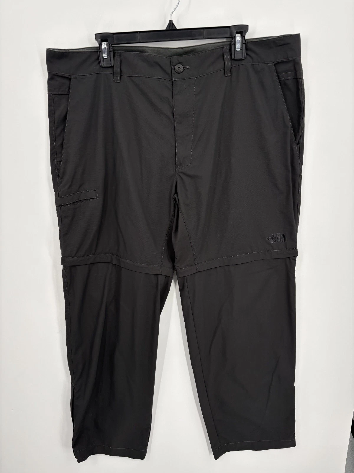 North Face Convertible Cargo Hiking Pants Men's Black Paramount 40x30, Short