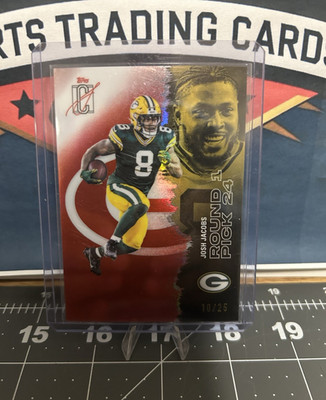 Topps Josh Jacobs Round 1 Pick 24 Green Bay Packers Serial Numbered 10/25