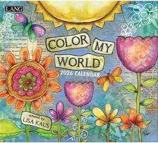 Lang Companies, Color My World 2026 Wall Calendar by Lisa Kaus, 13.4'' X 2026 