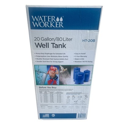 Water Worker HT-20B 20 Gallon 80 Liter Well Water Tank Pressure System HT-20B