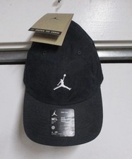 NIKE AIR JORDAN MENS CLUB CAP HAT M/L ADJUSTABLE NWT BLACK W/ BELT CLOSURE