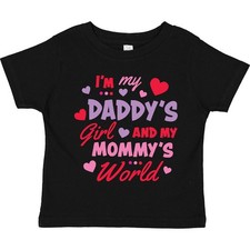 Inktastic Valentine's Day I'm My Daddy's Girl And My Mommy's Toddler T-Shirt Kid