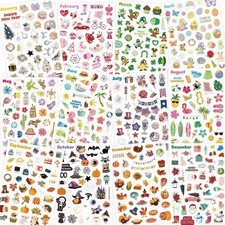 Holiday Stickers Assortment 800 Seasonal Stickers for Kids