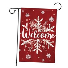 Christmas Winter Welcome Garden Flag 12x18 Inch Double Sided 12" 18" Snowflake