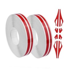 2PCS Pinstripe Tape Car Decorations,Universal Vinyl Pinstripe Tape for Body Red