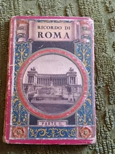 Vintage Rome postcard book.