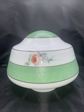 VTG White Glass Green textured band Hand P Mu...