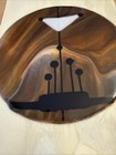 Fused Art Glass Platter Wall Hanging Handmade Charcuterie VTG Marbled Music RARE — photo 3