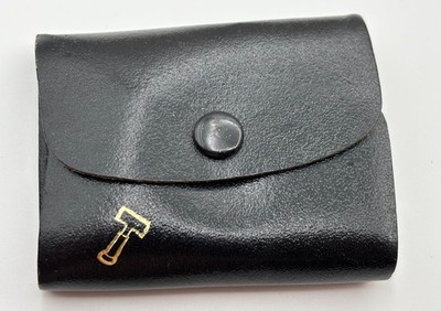 Gillette Vintage Safety Razor Travel Kit Black Mini Austria Leather Case