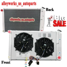 4 Rows Radiator+Shroud Fan for 1968-87 Chevy C/K C10/20 K10/20 Chevelle Truck