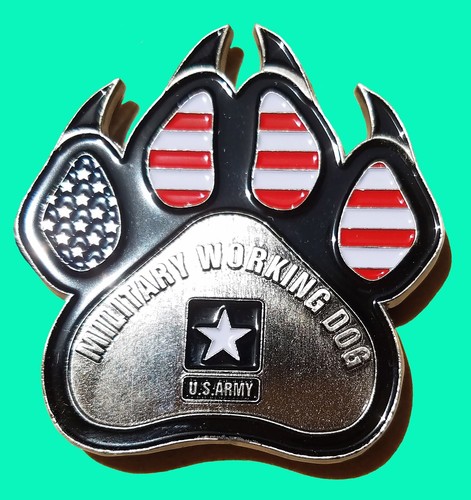 US ARMY MOS 31K MILITARY POLICE WORKING DOG CHALLENGE COIN 2" 99 - Picture 2 of 3