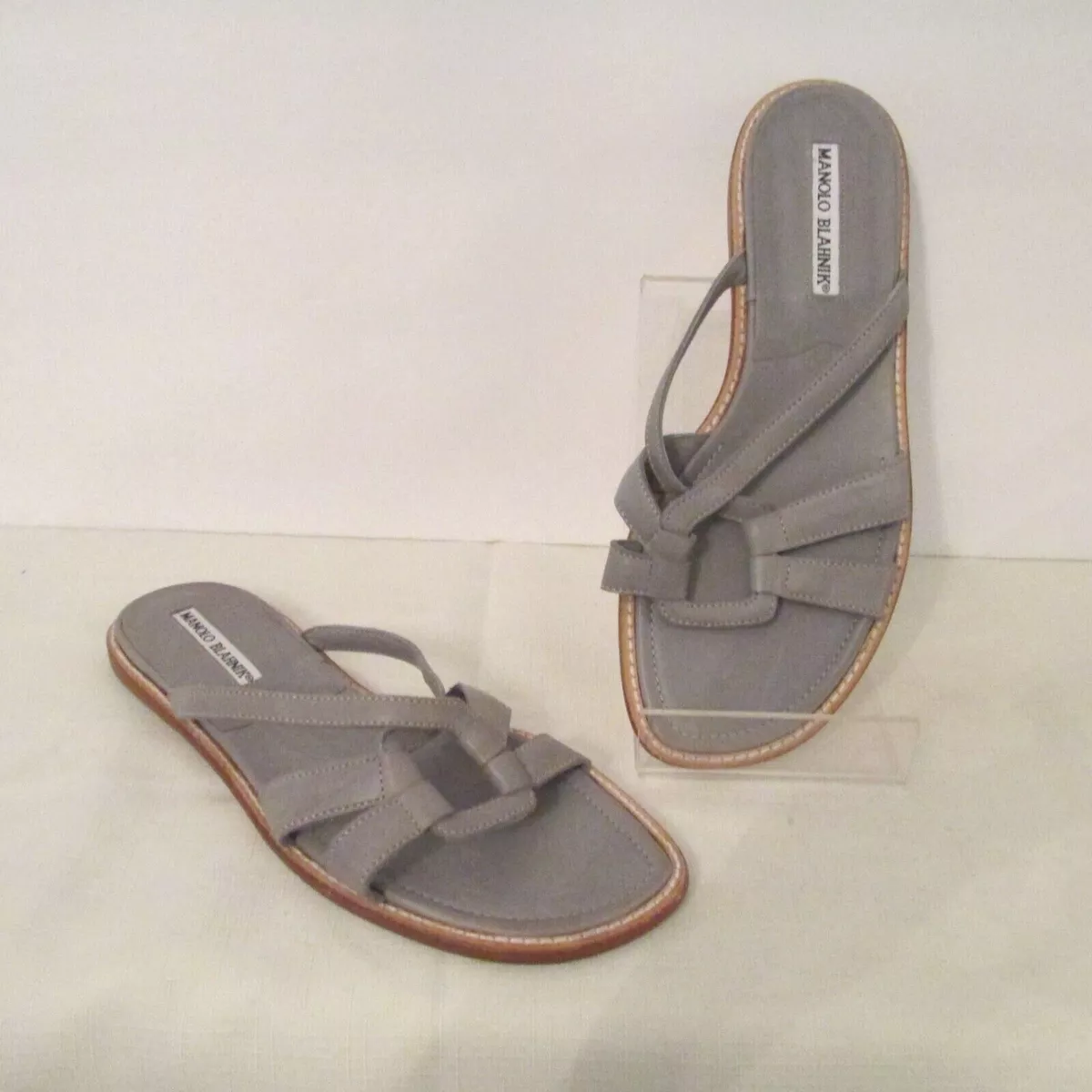 Grey flat shop sandals