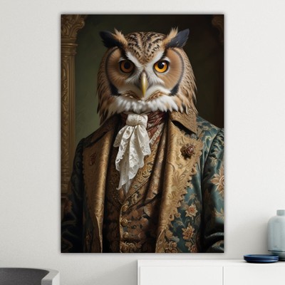 STAMPA SU TELA QUADRO O POSTER Gufo Nobile Arredo casa