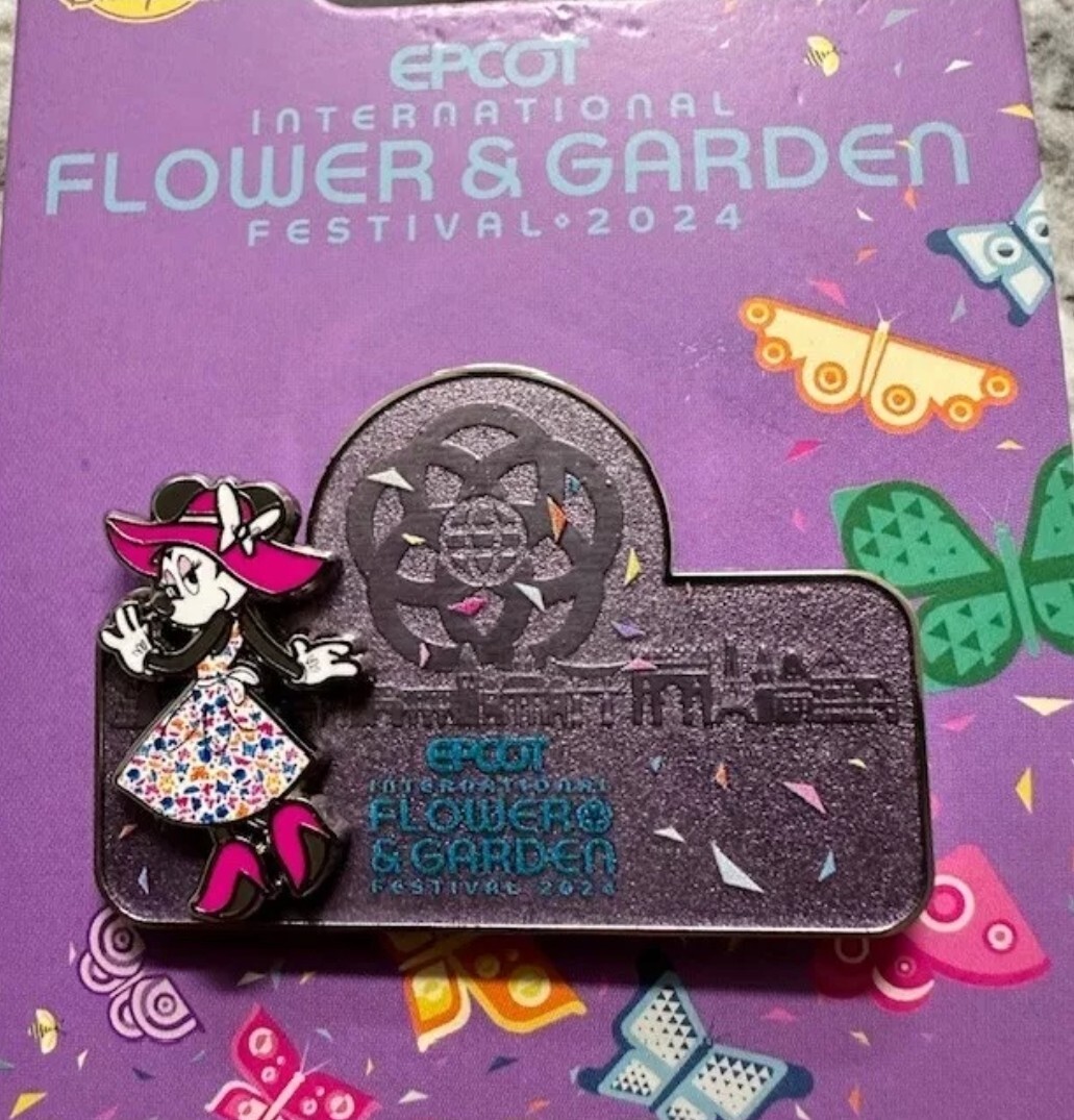 Disney Epcot Flower and Garden 2024 Minnie Mouse Limited Release Edition Pin NEW