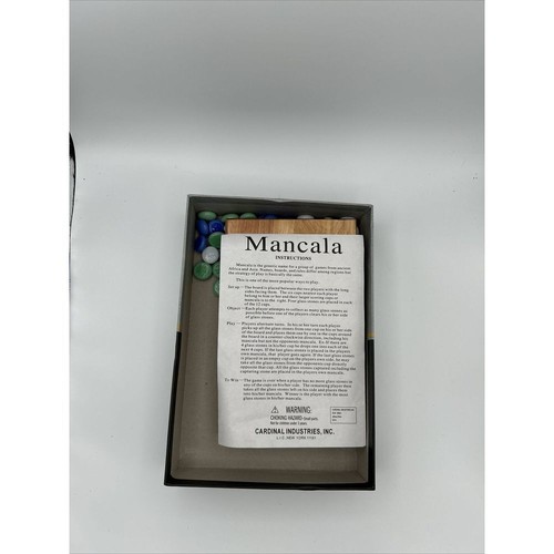Mancala Set Game Wood Folding 48 stones 17.5" Board 6+ Age Cardinal Inc. - Picture 7 of 7