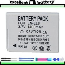 Li-ion Battery Pack For Nikon Coolpix P1 P2 S1 S2 S3 S5 S6 S7 S7c EN-EL8 MH-62