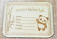 Wooden baby announcement signs for boy or girl