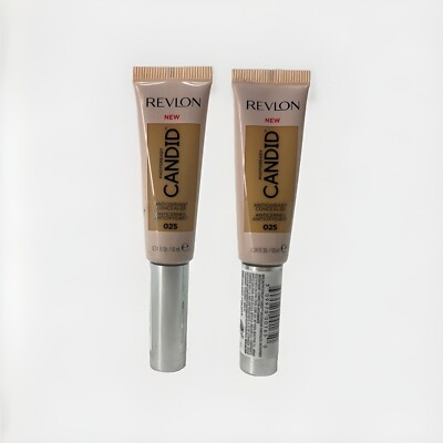 2 PACK Revlon PhotoReady Candid Antioxidant Concealer #025 Creme Brule .34oz NEW