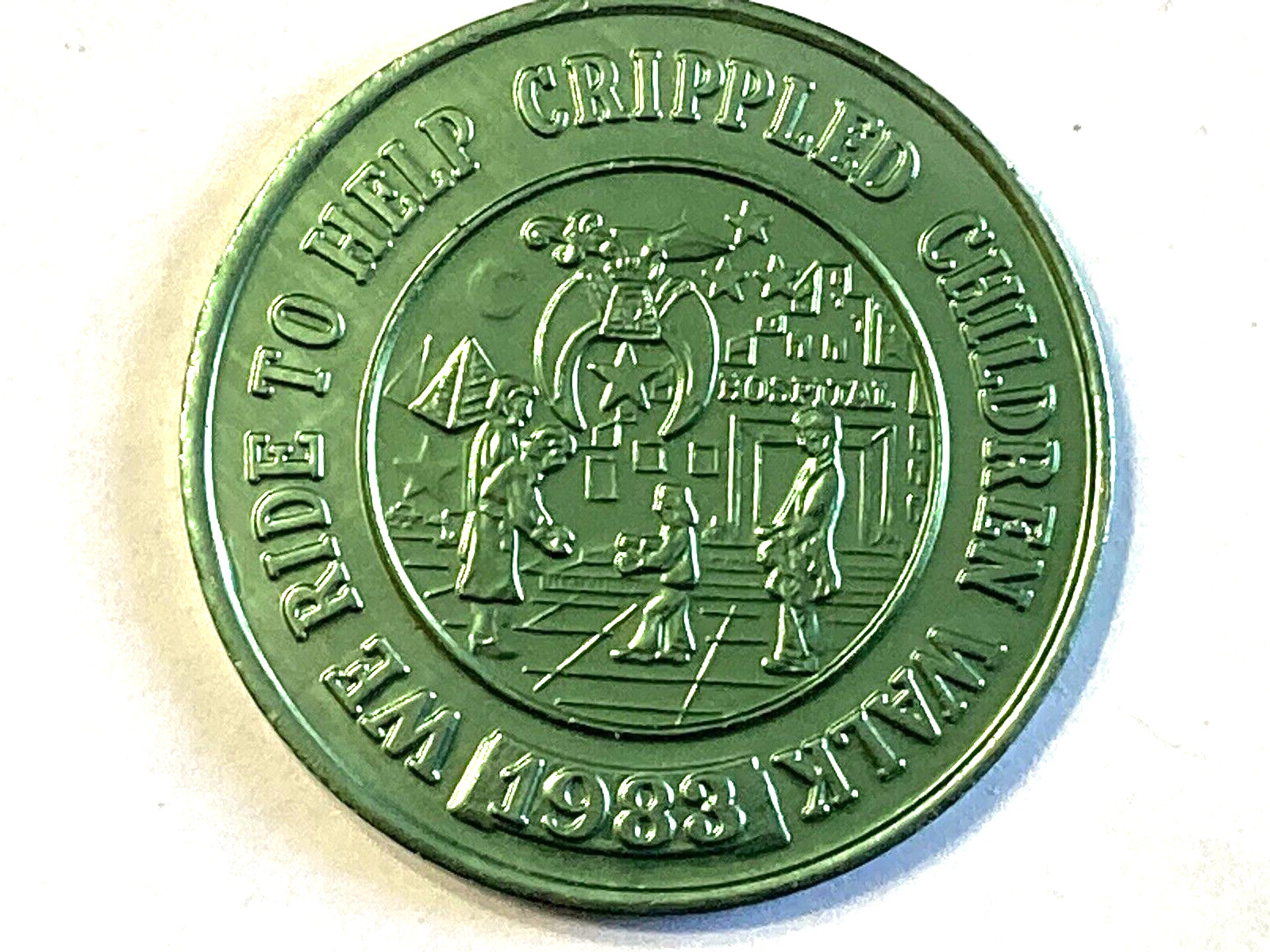 Jesusalem Temple A.A.O.N.M.S. 1983 Mardi Gras Aluminum Token