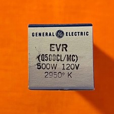 EVR Q500CL/CM 500W 120V 2950 K Quartzline Projection Lamp GE NOS New in Box