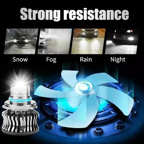 2x H7/H8/9006 LED Laser Headlight Bulbs Projector Lens Fog Light Lamp 6000LM 21W - Picture 7 of 12