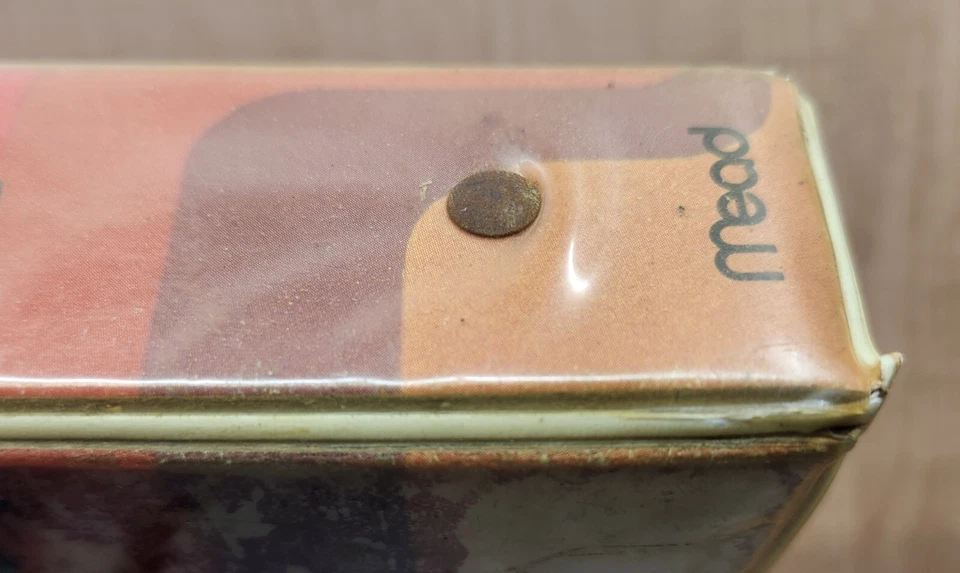 复古 20 世纪 70 年代早期 NFL 足球米德 3 环粘合剂 Namath Griese Butkus Podola — 第 3/4 张图片