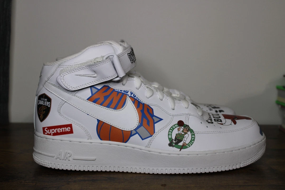Nike Supreme x NBA x Air Force 1 07 Mid White for Sale