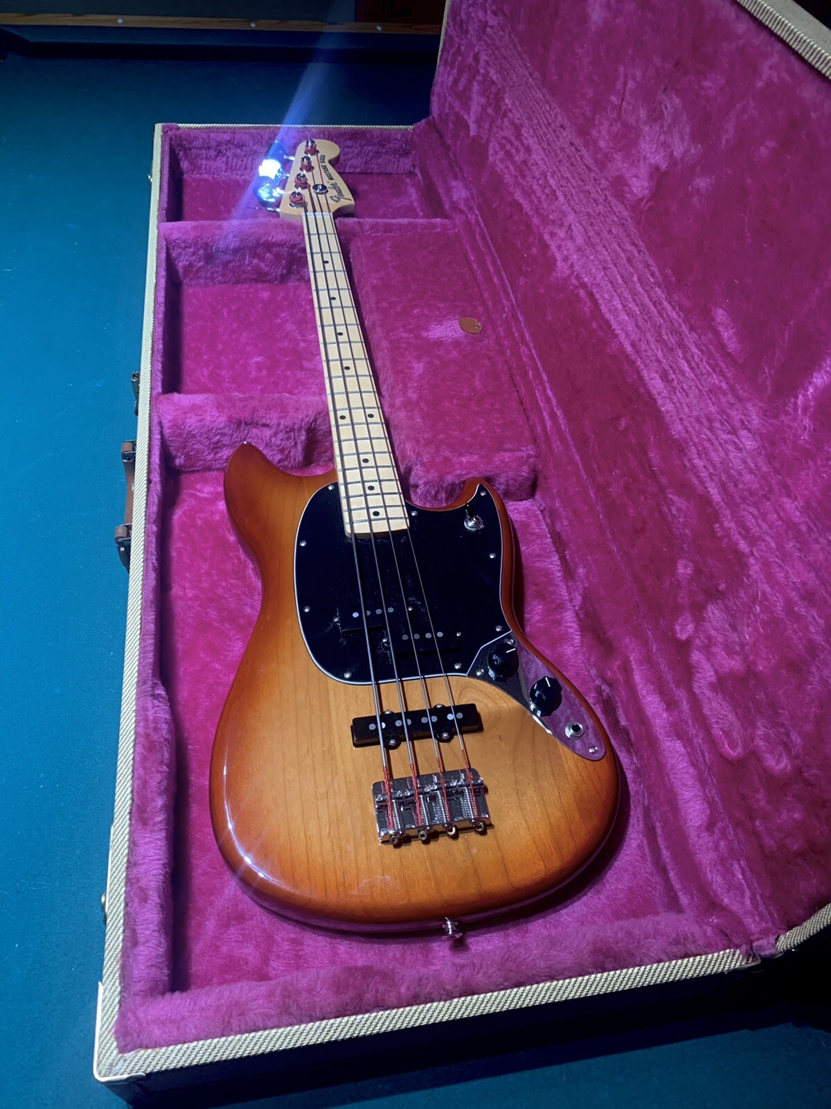 fender mustang bass guitar case