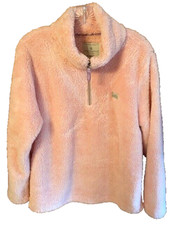 Simply Southern Women's Sz. M Pink Half Zip Pullover Super Soft Fleece Jacket