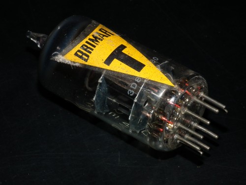Brimar UK 6060 Yellow T E81CC ECC801S 6201 ECC81 Black Anodes Gold Grids - Picture 5 of 5