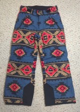 Boy's Kid's THE NORTH FACE DryVent Ski Snowboard Pants Small 7/8 Tribal Design