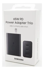 Samsung 65W PD Super Fast Trio Port Wall Charger USB-C / USB-A Original